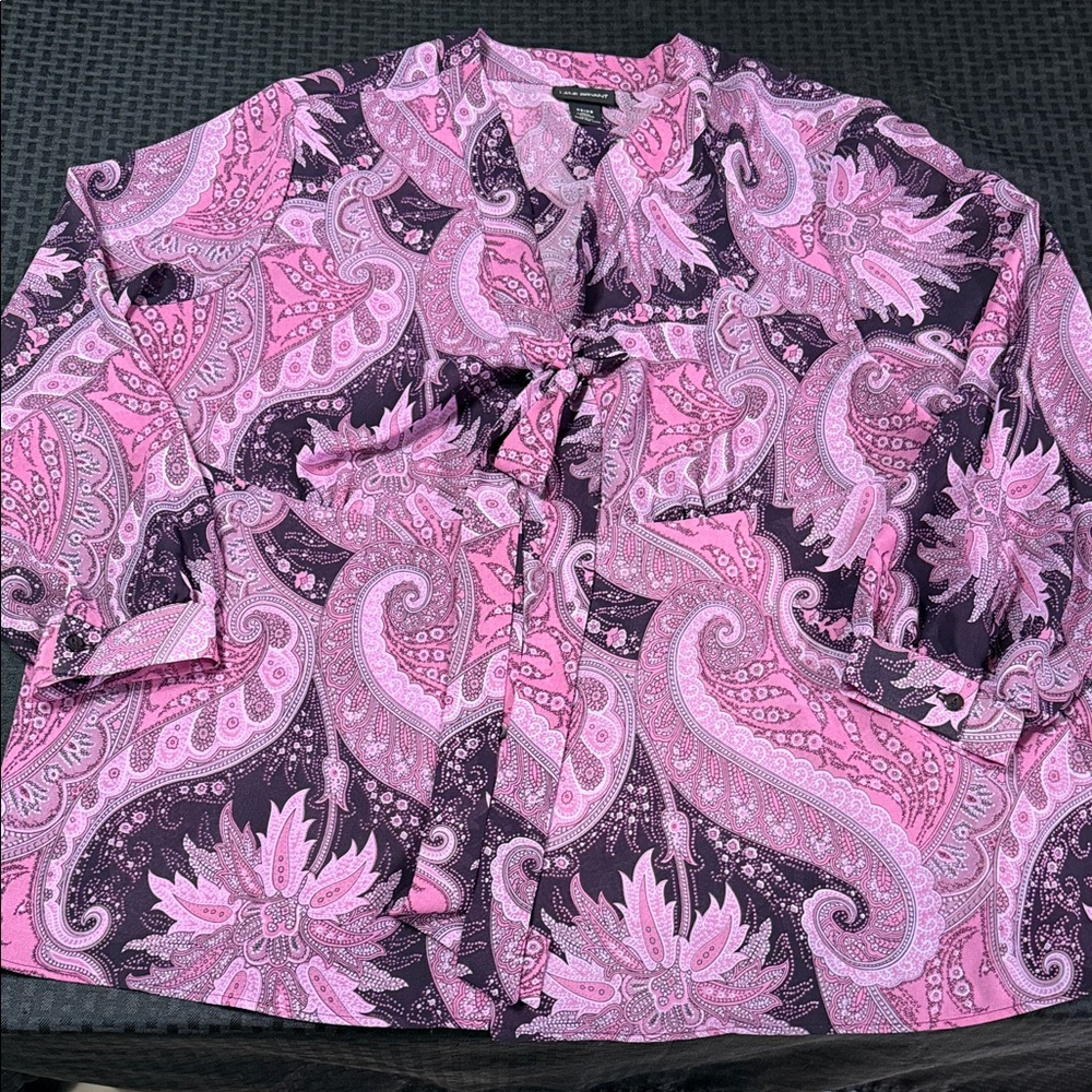 Lane Bryant Pink and Purple Paisley Top size 26/28 EUC